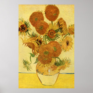 Poster Vase avec quinze tournesols, Van Gogh Art
