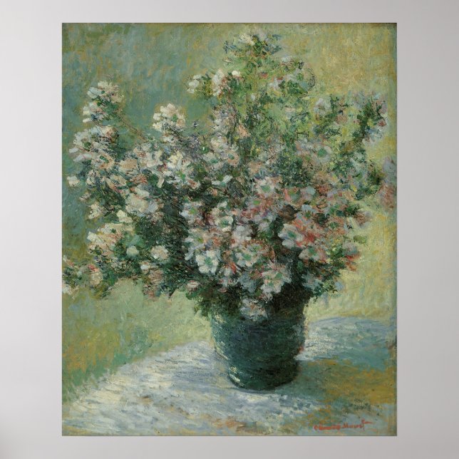 Poster Vase de fleurs de Claude Monet (Devant)