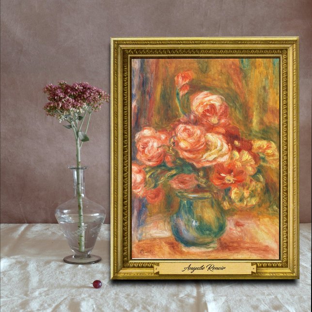 Poster Vase de Roses par Auguste Renoir Art (Créateur téléchargé)