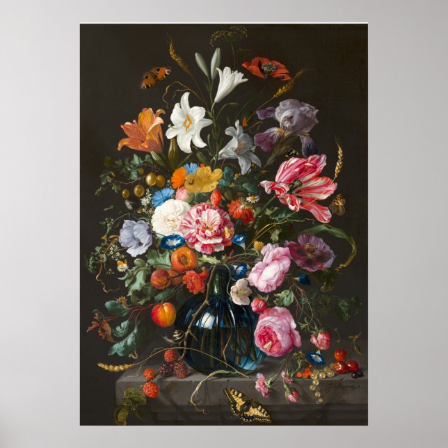 Poster Vase des fleurs de Jan Davidsz de Heem. (Devant)
