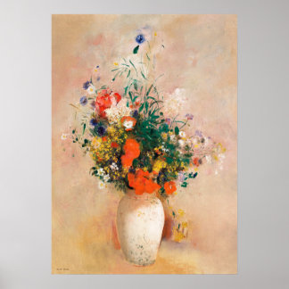 Poster Vase des fleurs d'Odilon Redon