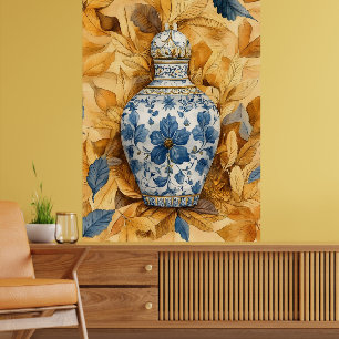 Poster Vase en céramique de style chinois ("chinoiserie")