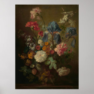 Poster Vase en fleurs par Jan van Huysum