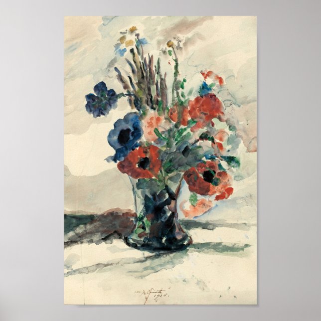Poster Vase mit Blumen | Lovis Corinth (Devant)