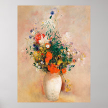 Vase of Flowers (Arrière - plan rose) (1906) par O