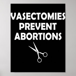 Poster Vasectomies Empêcher l'avortement Feministe Droit 