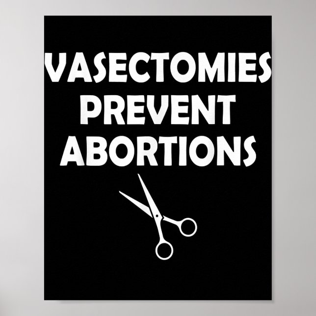 Poster Vasectomies Empêcher l'avortement Feministe Droit  (Devant)