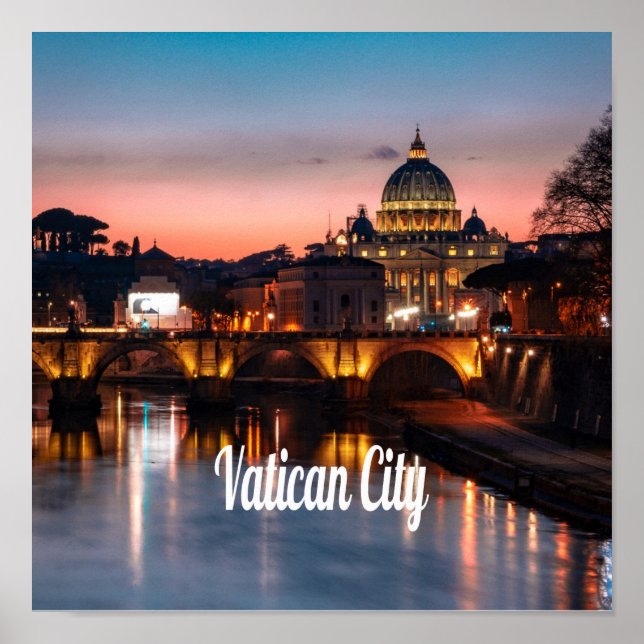 Poster Vatican La Nuit Église Catholique Romaine (Devant)