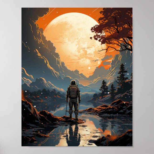 Poster vectoriel des astronautes de l'espace de je (Devant)