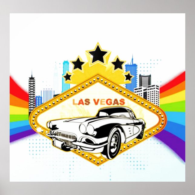 Poster vectoriel du cool Las Vegas (Devant)