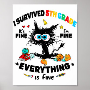 Poster Vécu 5e année Dernière jour de l'école C'est bien
