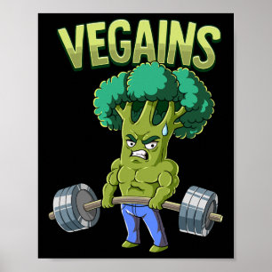 Poster Vegan Gym Bodybuilding Vegans