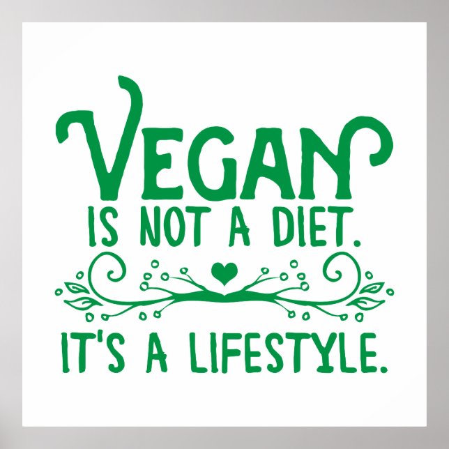Poster Vegan n'est pas un régime (Devant)