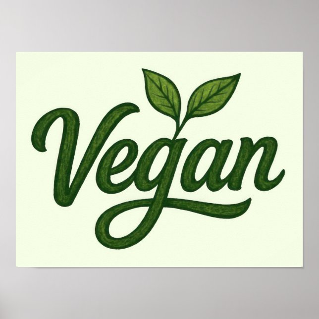 Poster Vegan vert (Devant)