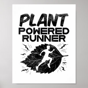 Poster Végétalien - Coureur Propulsé par les Plantes