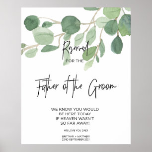 Poster Végétation réservée au père du marié mariage