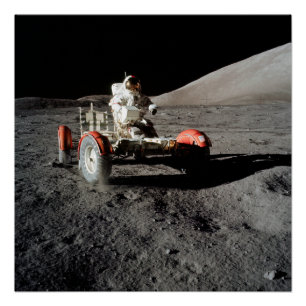 Poster Véhicule lunaire Apollo 17 de la NASA, 1972