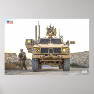 POSTER VÉHICULE PROTÉGÉ À L'AMBUSH RÉSISTANT AUX MINES