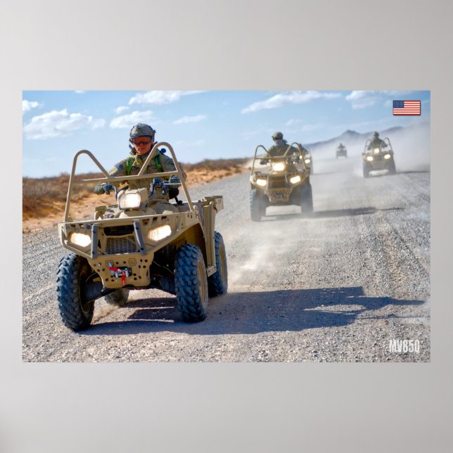POSTER VÉHICULES D'OPÉRATIONS SPÉCIALES AMÉRICAINES - MV8 (Devant)