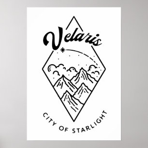 Poster Velaris Inspiré d'ACOTAR