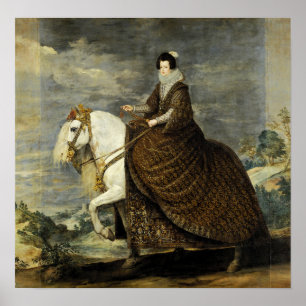 Poster Vélasquez - Reine Isabelle à cheval 1635