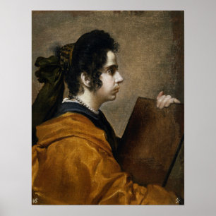 Poster Velázquez - Femme de l'artiste en Sibylle 1631