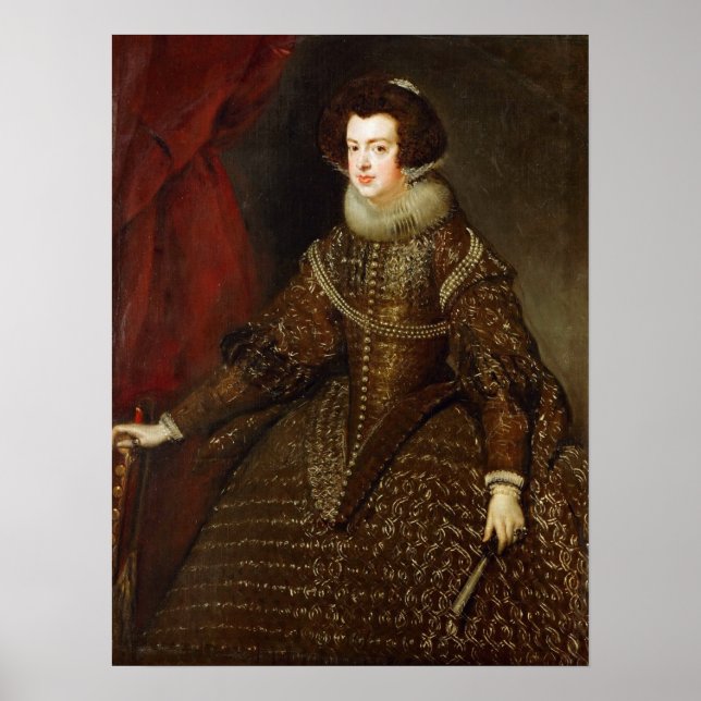 Poster Velázquez - Isabel De Bourbon Espagne Portugal Rei (Devant)