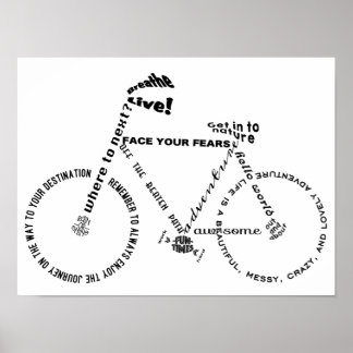 Poster Vélo Adventure Words