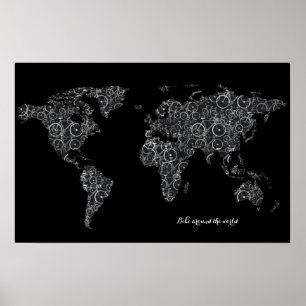 Poster vélo autour du monde, vélo