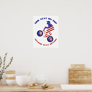Poster Vélo BMX Patriotique USA