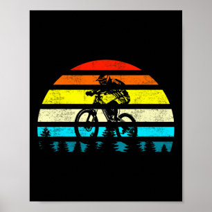 Poster Vélo de conception rétro de vélo tout terrain vint