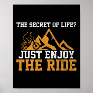Poster Vélo de Montagne - Cadeau de Cycliste de Vtt Downh