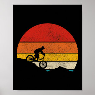 Poster Vélo de Montagne Vintage Rétro VTT Cyclisme Mtb Bi