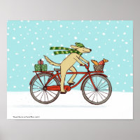 Vélo d'équitation de chien avec l'écureuil ami Whi