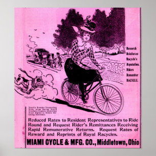 Poster Vélo des années 1890 et Le Racycle
