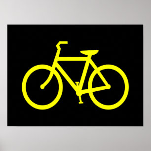 Poster Vélo jaune
