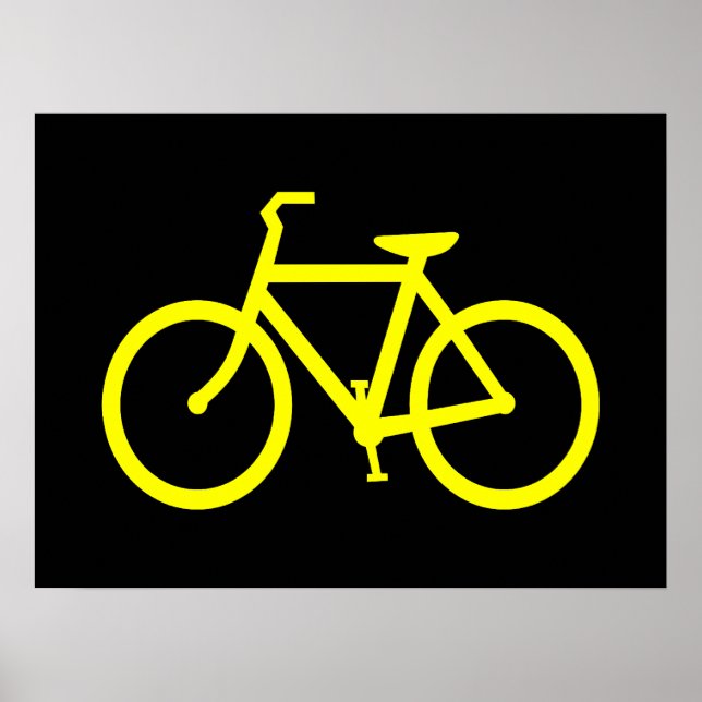 Poster Vélo jaune (Devant)