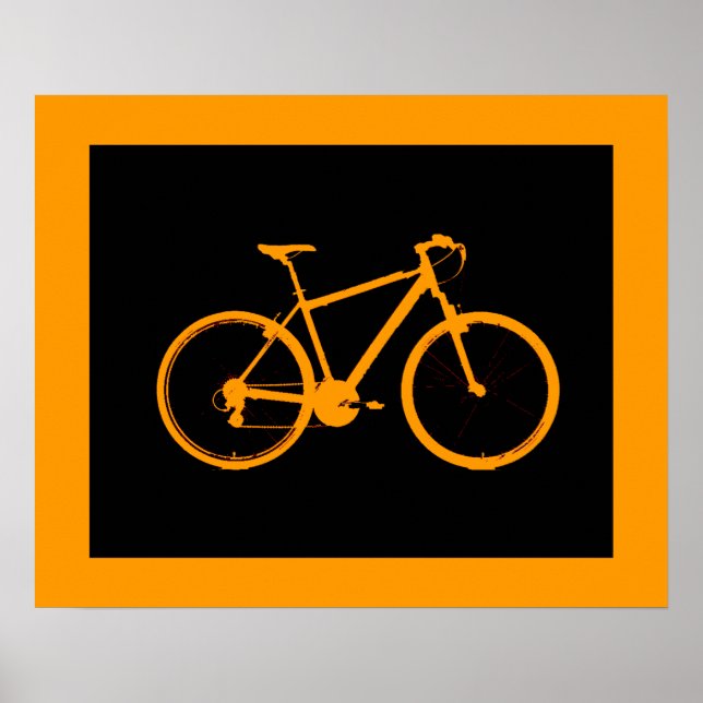 Poster vélo orange ~ vélo pour murs (Devant)