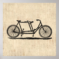 Vélo Tandem Deux personnes Vélo antique Vélo