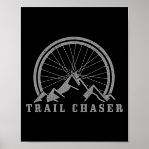 Poster Vélo tout terrain simple sentier VTT cyclisme vélo