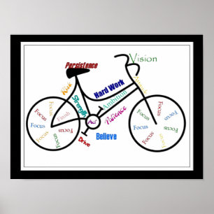 Poster Vélo, Vélo, Cycle, Sport, Vélo, Motivation
