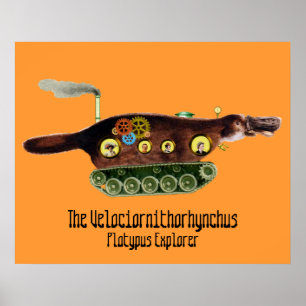 Poster Velociornithorhynchus ~ Platypus Explorer