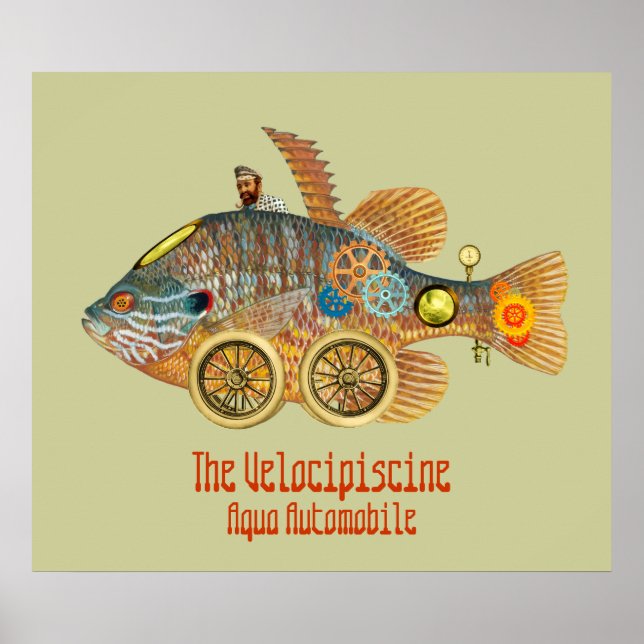 Poster Vélocipiscine ~ Aqua Automobile (Devant)