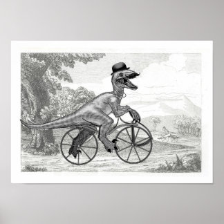 Poster Velociraptor velocipede