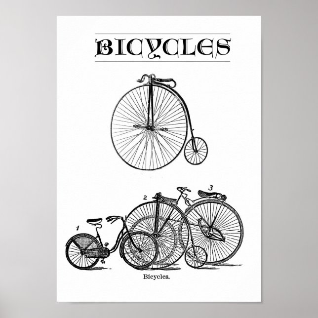 Poster Vélos vintages (Devant)