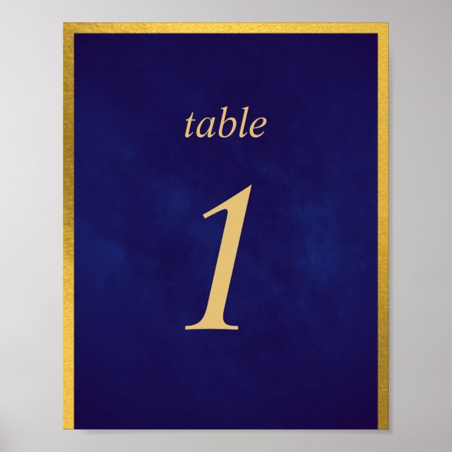 Poster Velvet Purple Gold Fairy Tale Numéro de table mign (Devant)