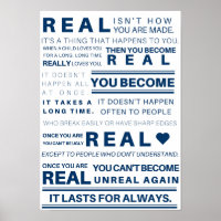 Poster Velveteen Rabbit "Real"