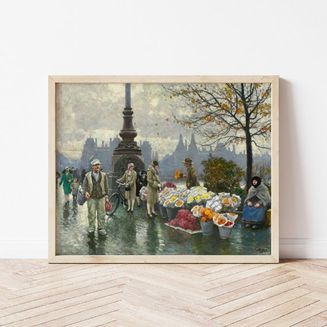Poster Vendeurs de fleurs | Paul Fischer (Créateur téléchargé)