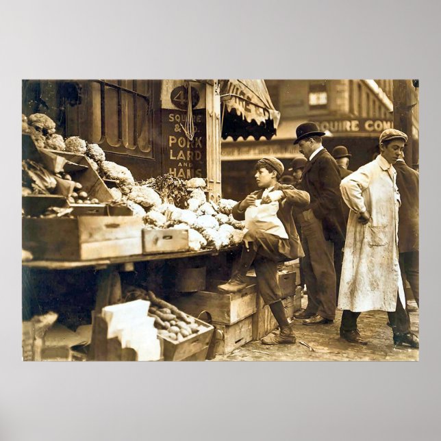 Poster Vendeurs de légumes de Boston - début des années 1 (Devant)