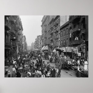 Poster Vendeurs sur Mulberry Street